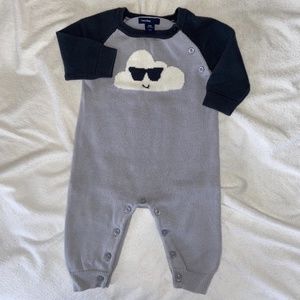 Baby Gap Blue Cloud Sweater Sleeper 3-6m